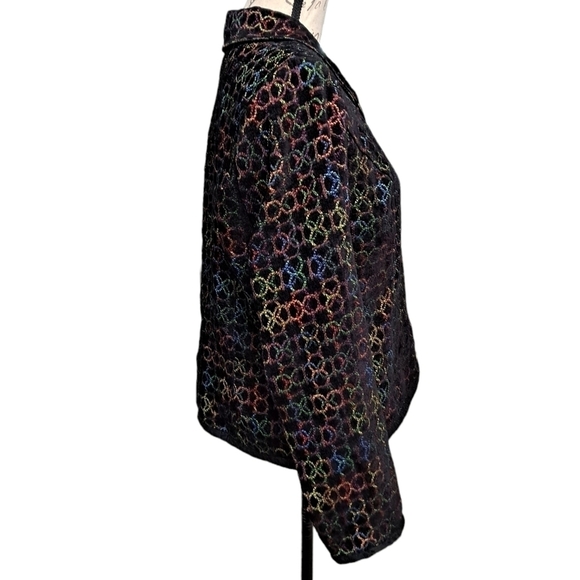 Christopher & Banks Rainbow Tweed Blazer XL Vintage Boho Suit Jacket Lined - Picture 6 of 13